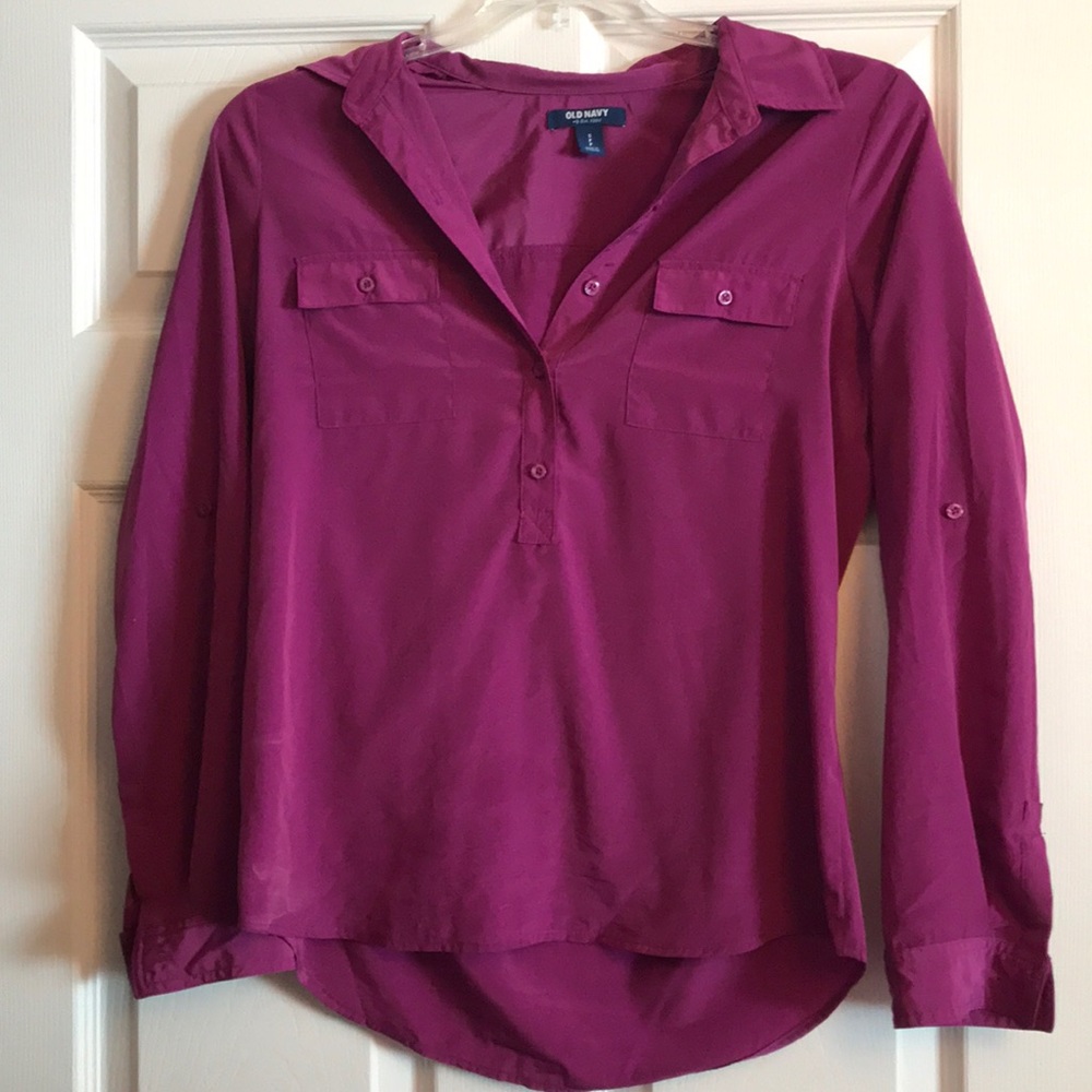 Silky purple blouse